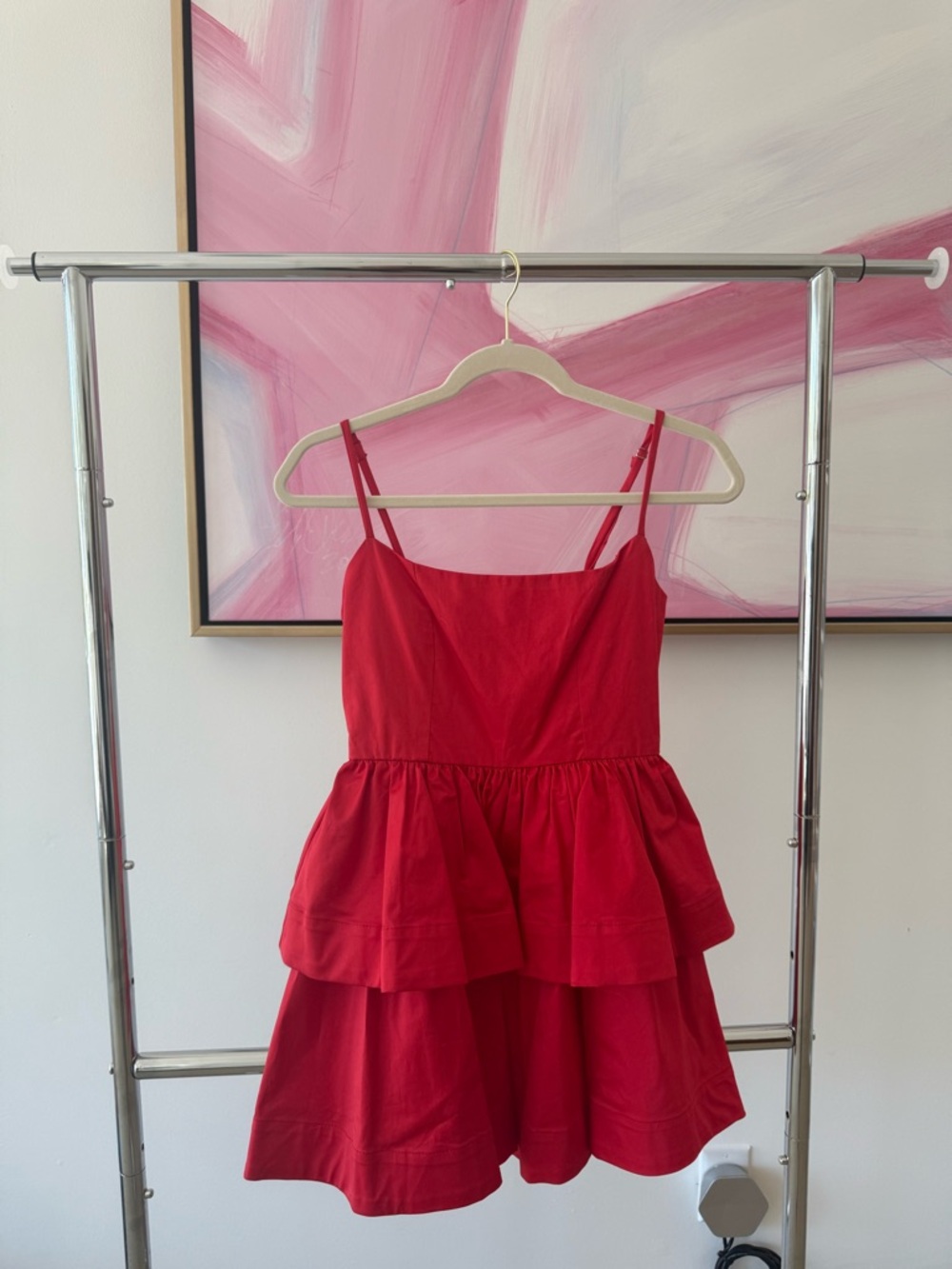 Olivaceous Red Tiered Sundress, size s